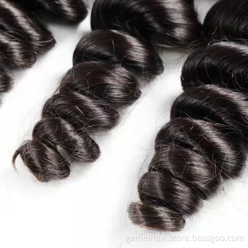 Hair Extension Raw brazilian Human cuticle aligned Loose Wave hair bundles